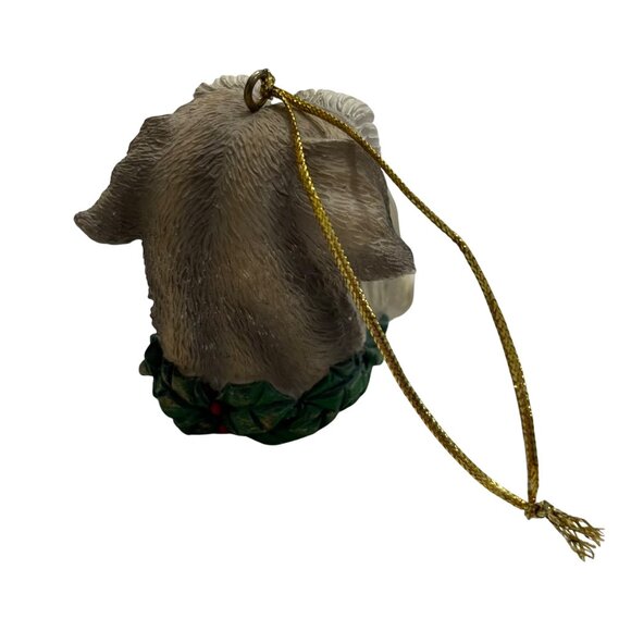 Schnauzer Dog Head Christmas Ornament With Gold Hanging Cord - Picture 3 of 4